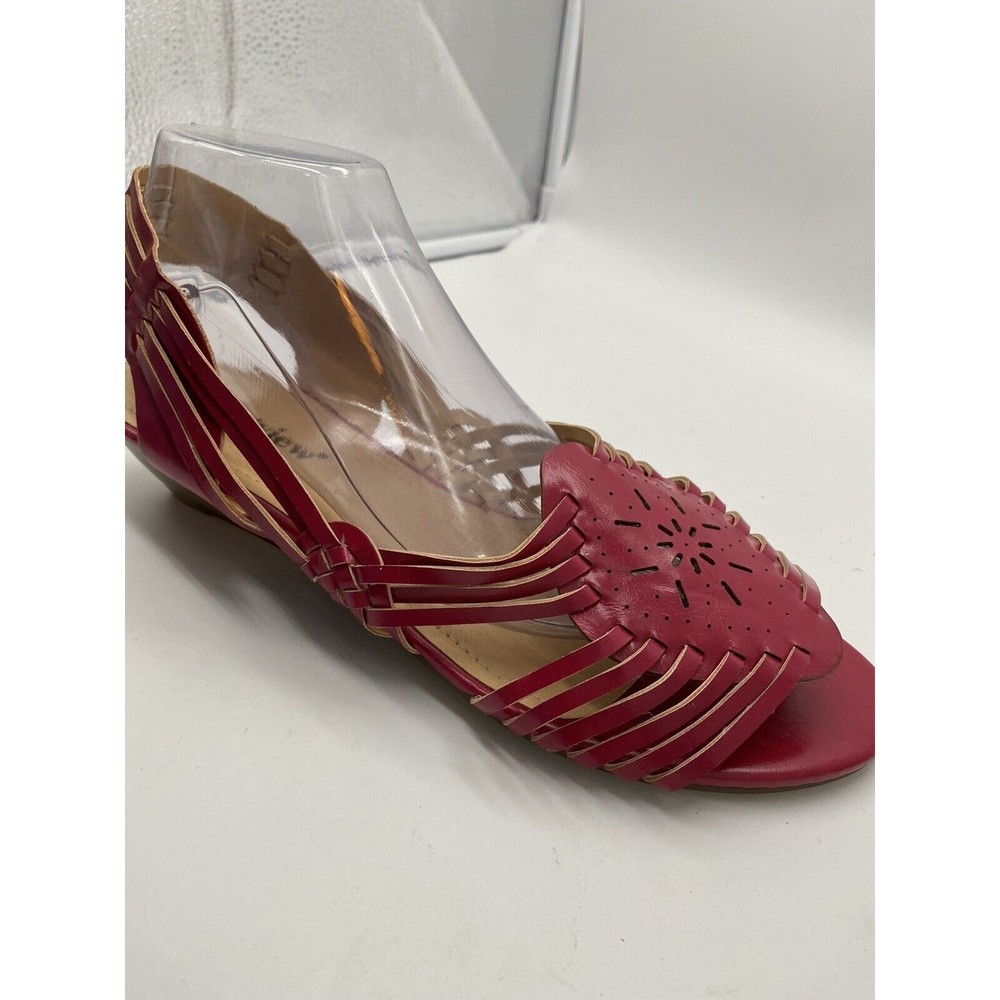 Comfortview  Womens Size 11 W   Sandals  Red Gladiator Strappy Crisscrossed